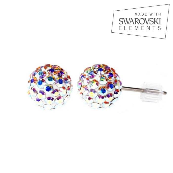 Titánové náušnice s kryštálmi Swarovski ®, Crystal AB