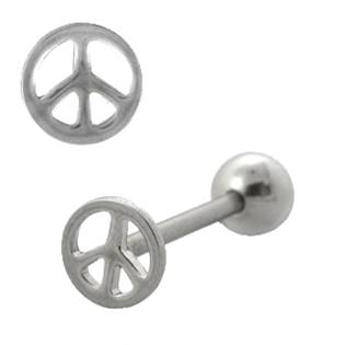 Šperky4U Piercing do jazyka "peace" - PJ01177