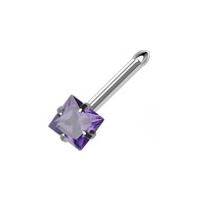 Šperky4U Piercing do nosu - čtvercový kamínek 3 x 3 mm - N01076-A