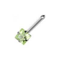 Šperky4U Piercing do nosu - čtvercový kamínek 3 x 3 mm - N01076-G