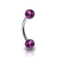 Šperky4U Piercing do obočí - fotbalový míč - OB01083-A