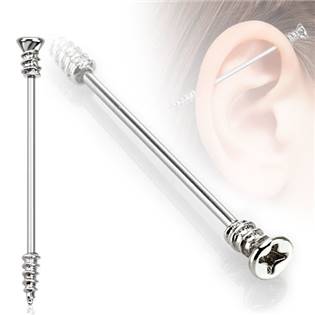 Šperky4U Industrial piercing - šroub, 1,6 x 38 mm - ID01026-38