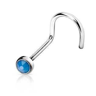 Šperky4U Zahnutý piercing do nosu - opalit - N01046-B