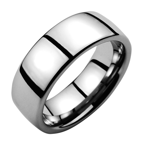 NUBIS® Wolframový prsten, šře 8 mm - velikost 60 - NWF1007-60