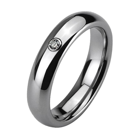 NUBIS® NWF1025 Dámský snubní prsten wolfram, zirkon - velikost 52 - NWF1025-4-Zr-52