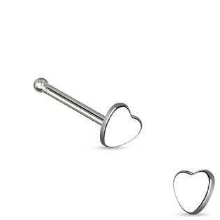 Šperky4U Piercing do nosu - srdíčko - N01160