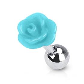 Šperky4U Cartilage piercing do ucha - růže - CP1018-B