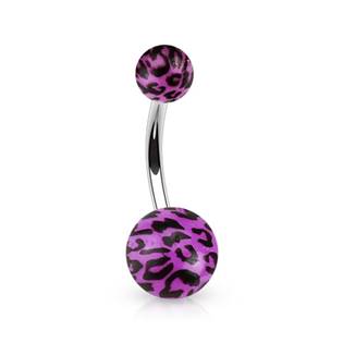 Šperky4U Piercing do pupíku - tygrovaný - BA01089-A