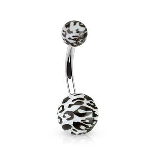 Šperky4U Piercing do pupíku - tygrovaný - BA01089-W