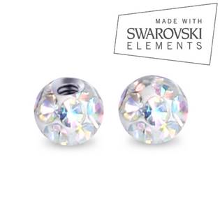 NUBIS® Náhradní kulička s krystaly Swarovski®, 3 mm, závit 1,2 mm - ND01023-03-AB