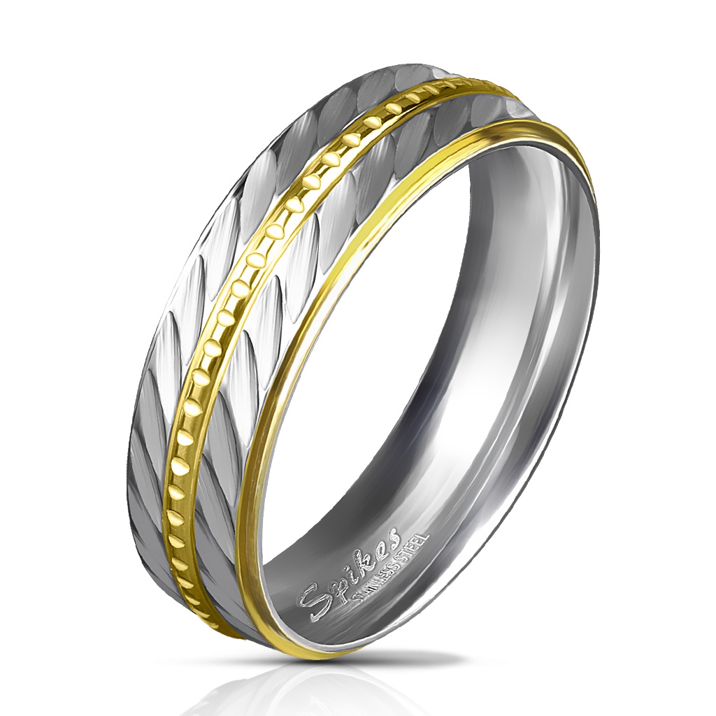 Šperky4U Ocelový prsten šíře 6 mm - velikost 70 - OPR0030-6-70