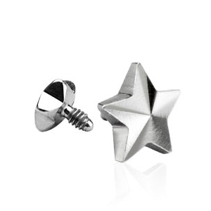 Šperky4U Microdermal - ozdobná část - hvězda 4 mm - MD01023-04