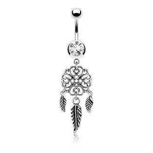 Šperky4U Piercing do pupíku - lapač snů - WP01114-C