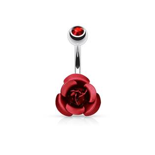 Šperky4U Piercing do pupíku - růžička - WP01065-R