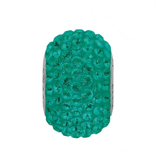 Šperky4U Navlékací přívěšek korálek s krystaly Swarovski®, Emerald - LV0000-EM
