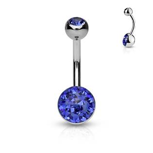 Šperky4U Piercing do pupíku zdobený Crystals from Swarovski® - BS01050-B