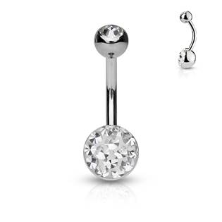 Šperky4U Piercing do pupíku zdobený Crystals from Swarovski® - BS01050-C