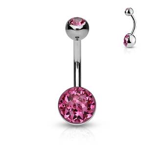 Šperky4U Piercing do pupíku zdobený Crystals from Swarovski® - BS01050-P