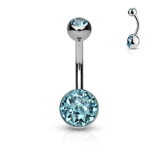 Šperky4U Piercing do pupíku zdobený Crystals from Swarovski® - BS01050-Q