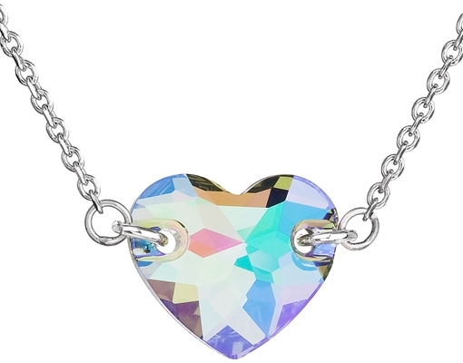 EVOLUTION GROUP CZ Stříbrný náhrdelník srdce Crystals from Swarovski® Paradise Shine - 32020.5