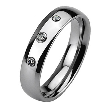 NUBIS® NWF1025 Dámský snubní prsten, 3 zirkony - velikost 52 - NWF1025-6ZR3-52