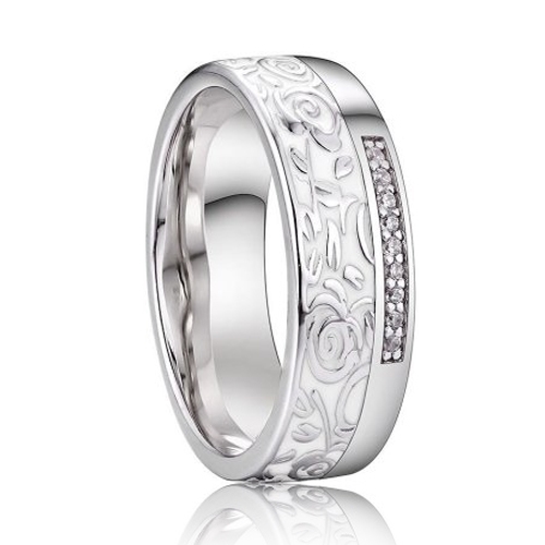7AE AN1038 Dámský snubní prsten, stříbro AG 925/1000 - velikost 58 - AN1038-D-58