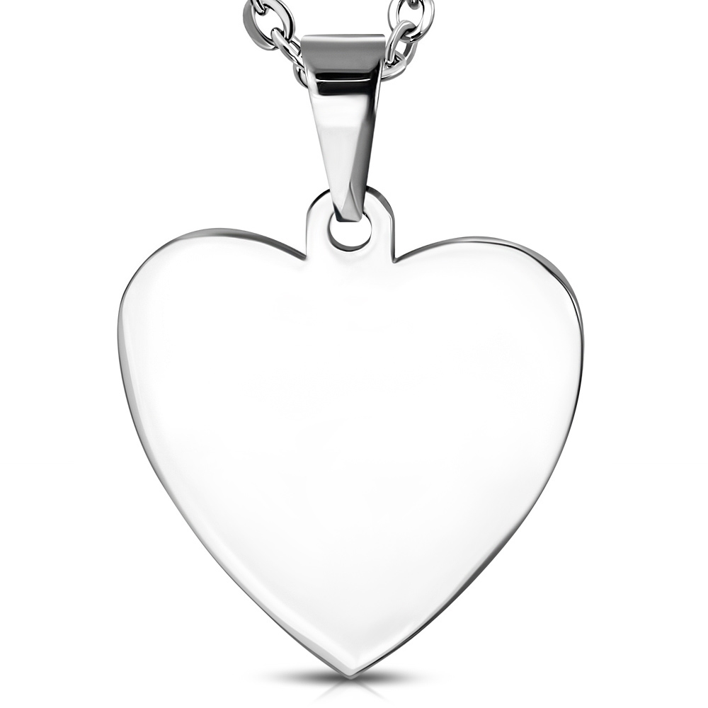 Šperky4U Ocelový přívěšek srdce 33 x 35 mm - DR1001-L