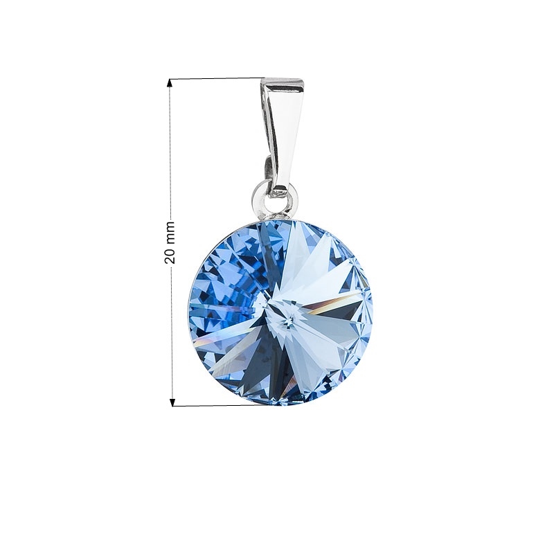 EVOLUTION GROUP CZ Přívěsek bižuterie se Swarovski krystaly, Light Sapphire - 54001.3