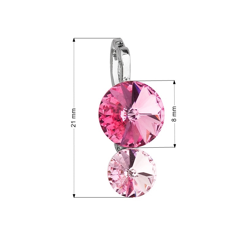 Prívesok bižutéria so Swarovski kryštálmi, Rose