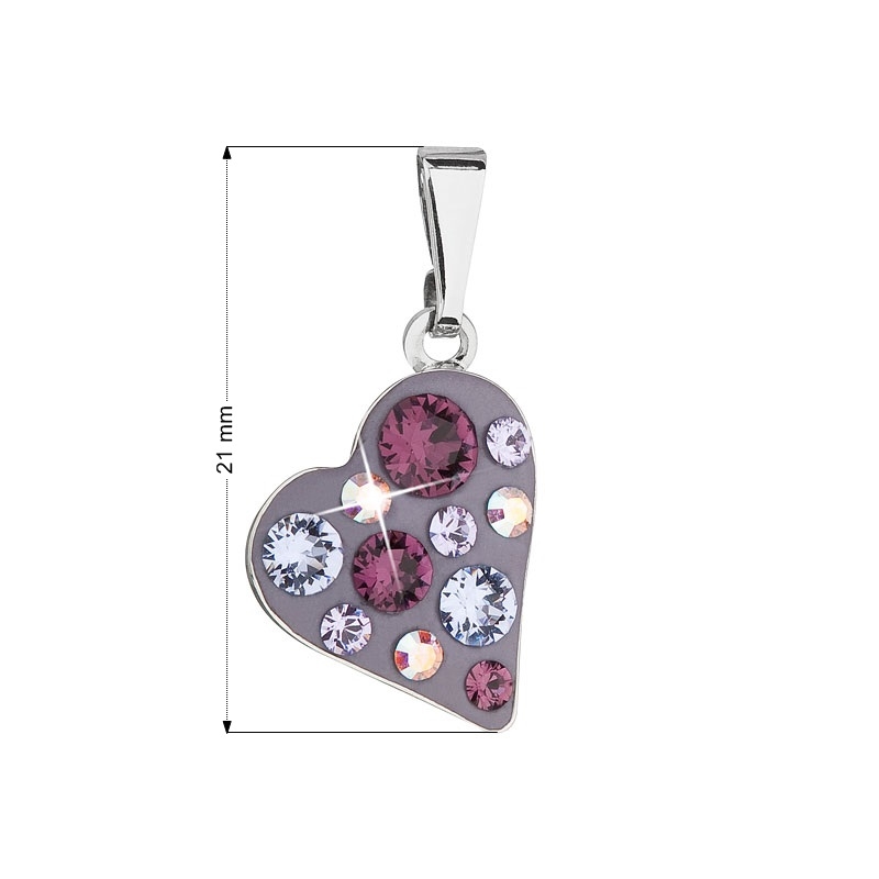 EVOLUTION GROUP CZ Přívěsek bižuterie se Swarovski krystaly, Amethyst - 54027.3