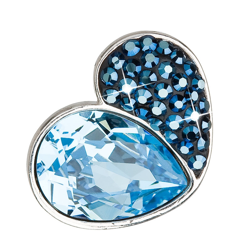 Strieborný prívesok s kryštálmi Crystals from Swarovski ® Bermuda Blue