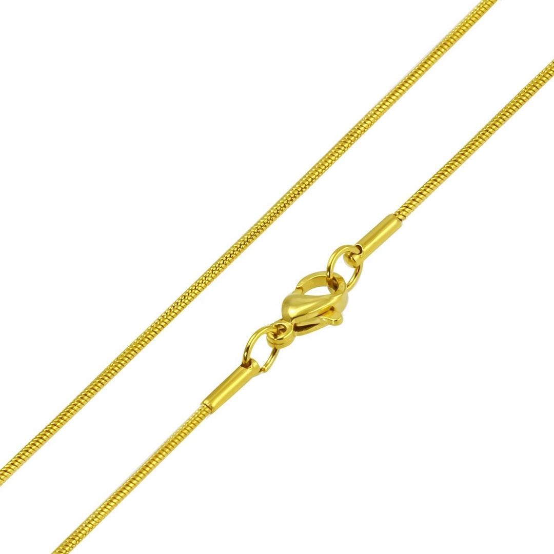 Šperky4U Zlacený ocelový řetízek hádě, tl. 1,2 mm - OPE1017-012-45