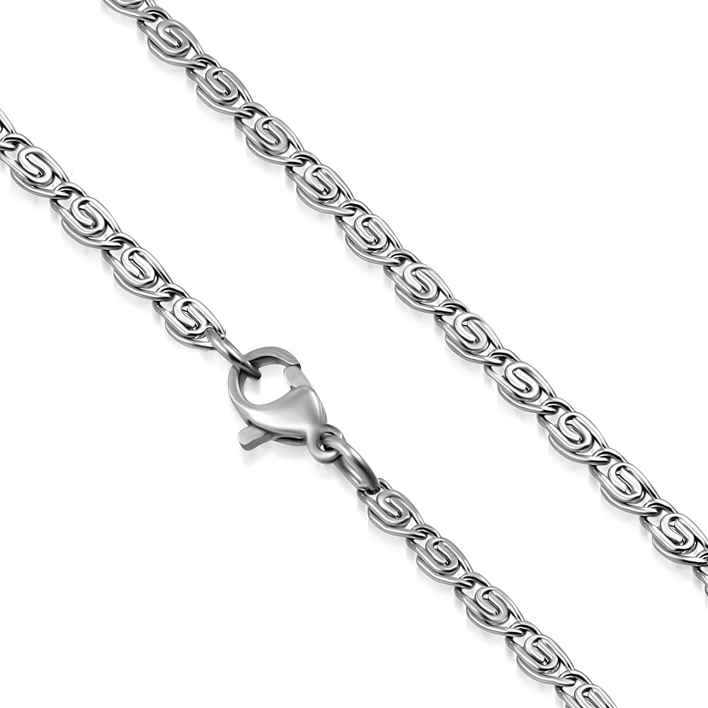 Šperky4U Ocelový řetízek řecký klíč, tl. 2 mm - OPE1213-020-50
