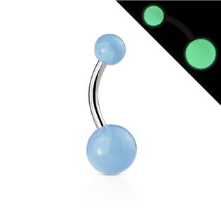 Šperky4U Svítící piercing do pupíku - banánek - BA01082-B