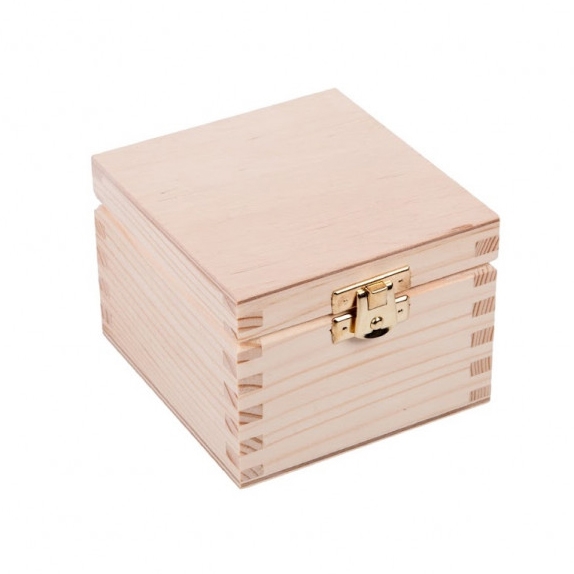 Dřevobox Dřevěná krabička 10 x 10 x 8 cm - KRD30