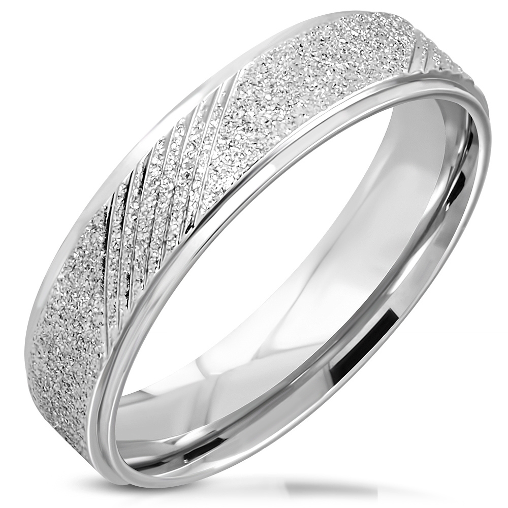 Šperky4U NSS3008 Dámský snubní ocelový prsten, šíře 6 mm - velikost 59 - NSS3008-6-59