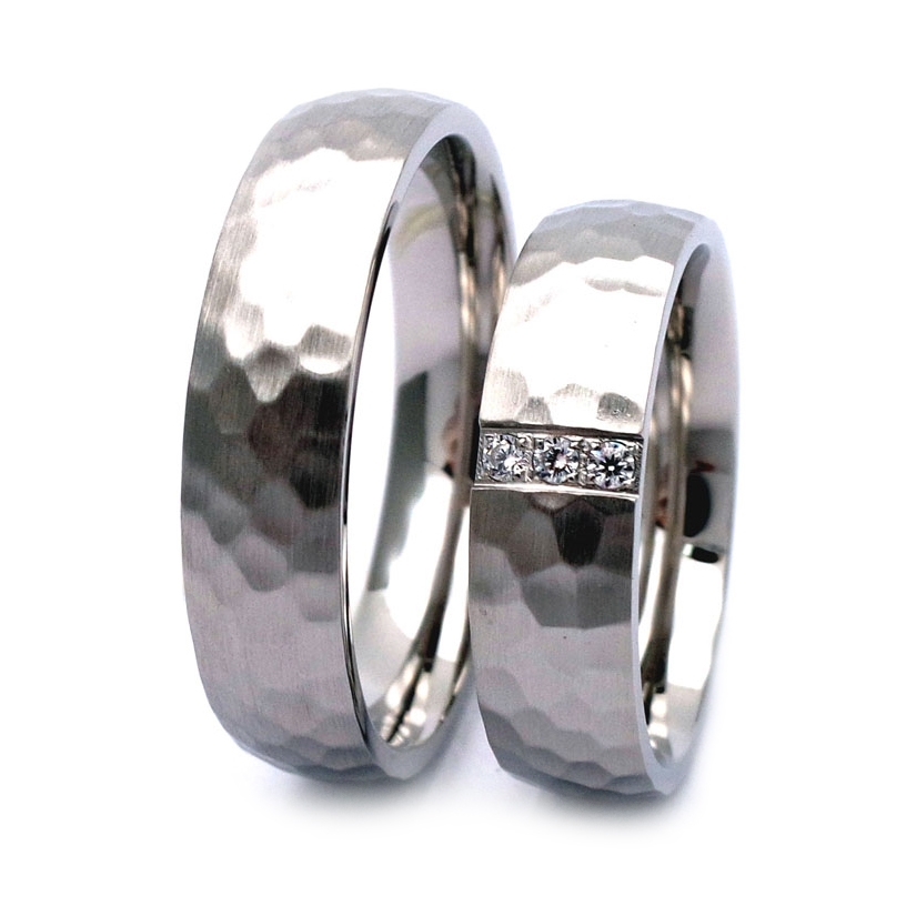 NUBIS® NSS3016 Tepaný dámský snubní prsten ocel - velikost 56 - NSS3016-ZR-56