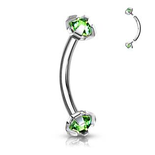 Šperky4U Piercing do obočí s vnitřním závitem - OB01005-G