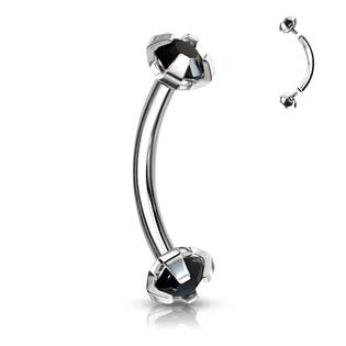 Šperky4U Piercing do obočí s vnitřním závitem - OB01005-K