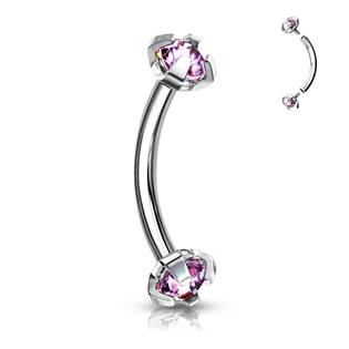 Šperky4U Piercing do obočí s vnitřním závitem - OB01005-P