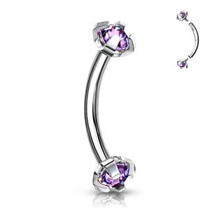 Šperky4U Piercing do obočí s vnitřním závitem - OB01005-TZ