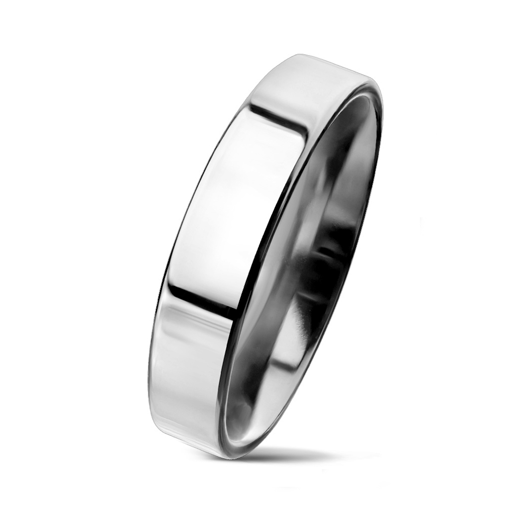NUBIS® NSS3004 Dámský snubní prsten ocel, šíře 4 mm - velikost 45 - NSS3004-4-45