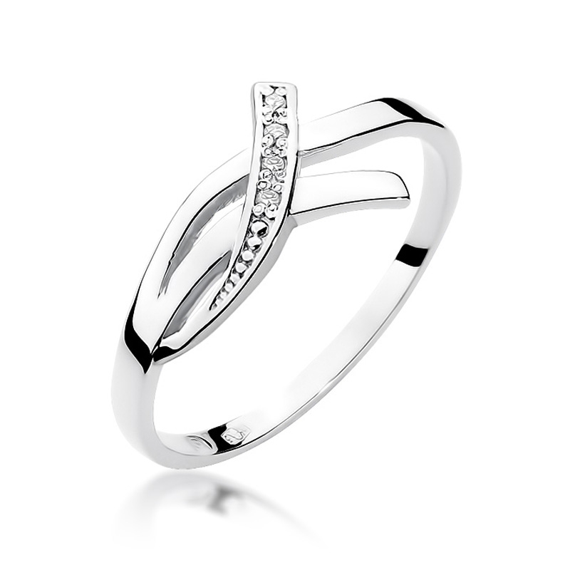 NUBIS® Zlatý zásnubní prsten s diamanty - velikost 55 - W-179W-55