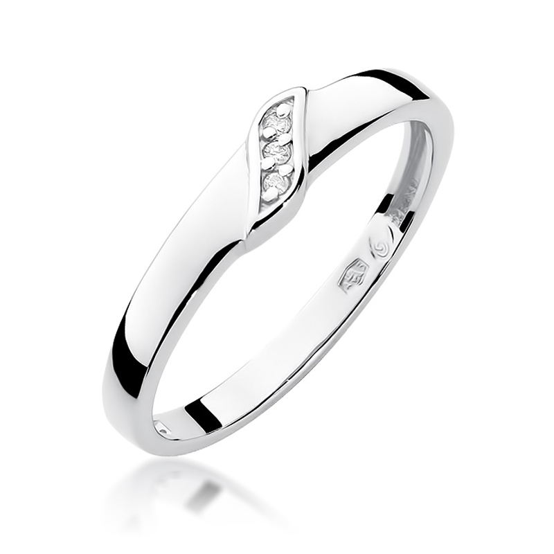 NUBIS® Zlatý zásnubní prsten s diamanty - velikost 58 - W-176W-58