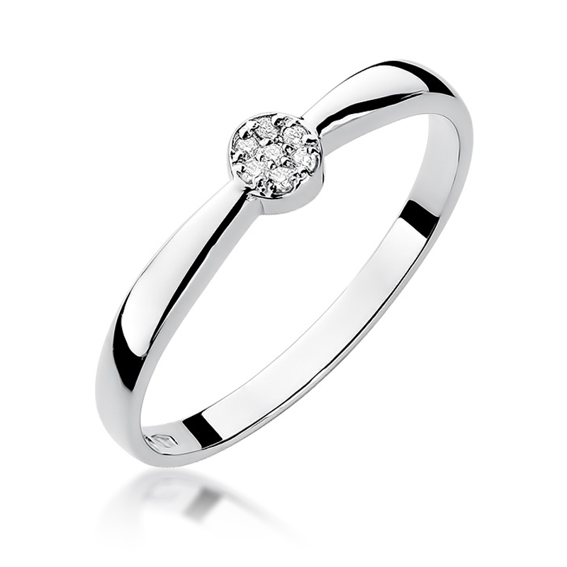 NUBIS® Zlatý zásnubní prsten s diamanty - velikost 50 - W-322W-50