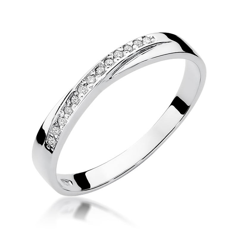 NUBIS® Zlatý prsten s diamanty - velikost 50 - W-305W-50