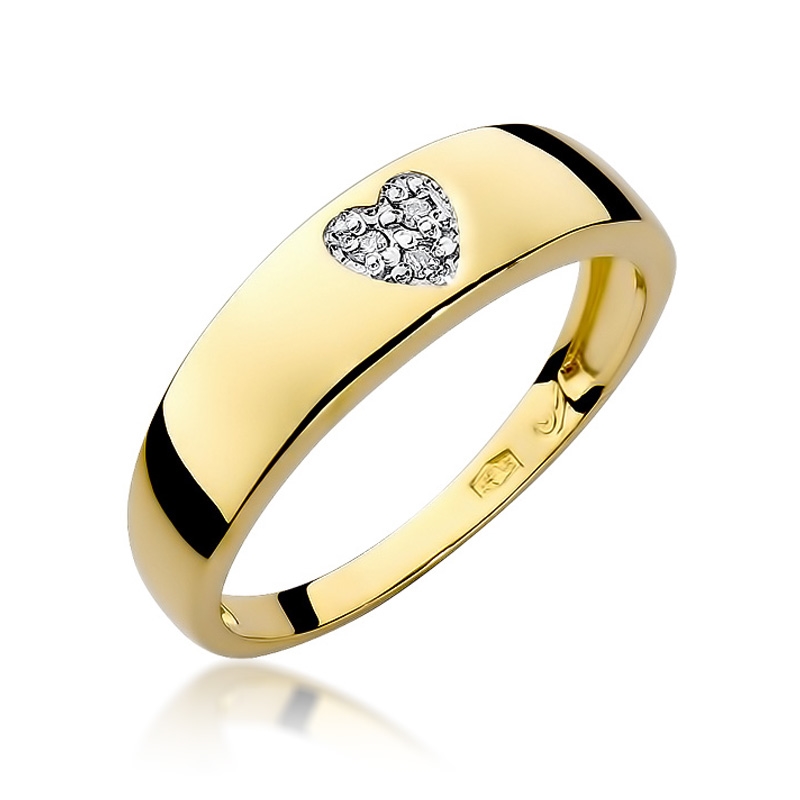 NUBIS® Zlatý zásnubní prsten s diamanty - velikost 61 - W-064G-61