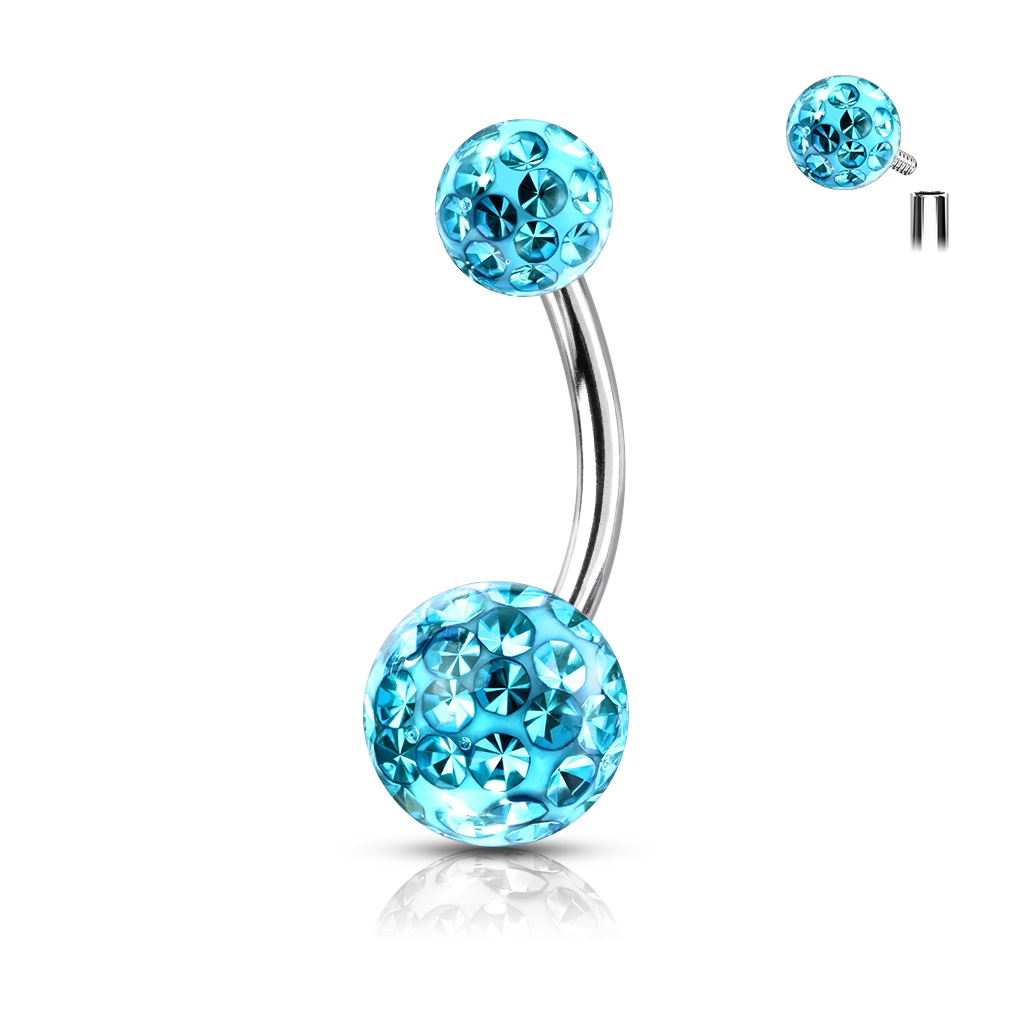 Šperky4U Piercing do pupíku s vnitřním závitem - BS0003-Q