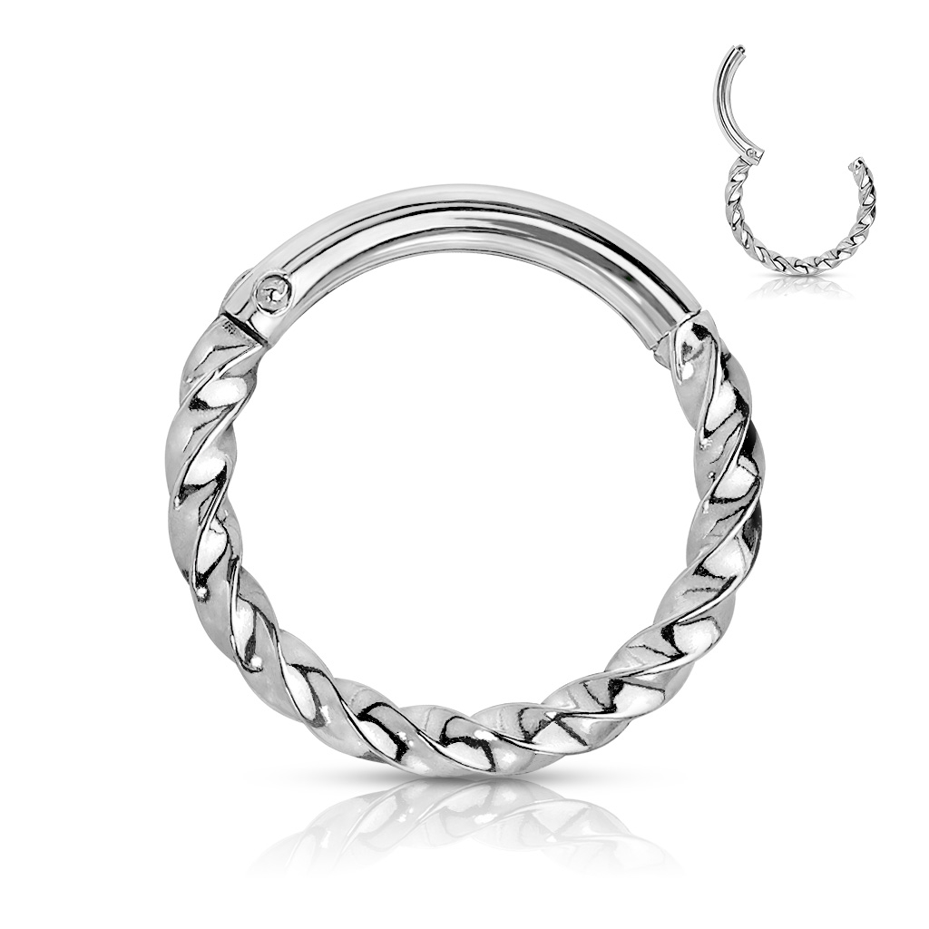 Šperky4U Piercing kruh segment, 1,2 x 8 mm - K01059-ST