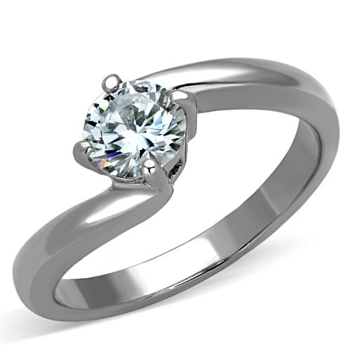 Šperky4U Ocelový prsten se zirkonem, vel. 50 - velikost 50 - OPR1639-50